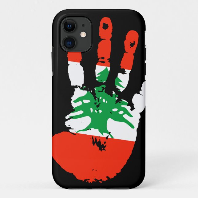 Da Case-Mate Capa para iPhone 5 com impressão de mão do Líbano (Verso)