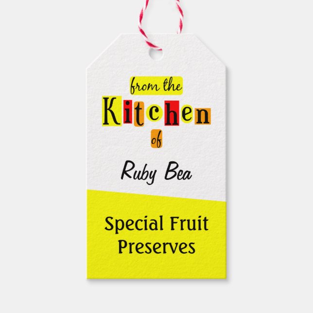 Da Cozinha da Etiqueta Retroativa Personalizada (Frente)