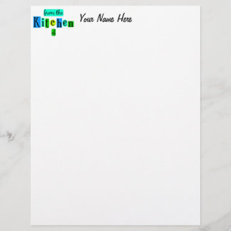 Da Cozinha da Letterhead Personalizada de Blues Re