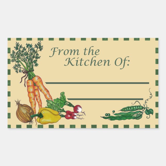 Da Cozinha de: Etiqueta de Receita (Frente)