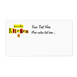 Da Cozinha de Etiquetas Personalizadas Retro