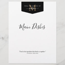 Da Cozinha do Divisor de Receitas do Monograma Dou