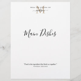 Da Cozinha do Divisor de Receitas do Monograma Dou