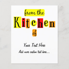 Da Cozinha do Folheto de Enlatamento Personalizado