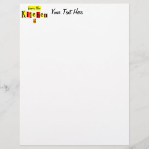 Da Cozinha do Letterhead Personalizado Retro