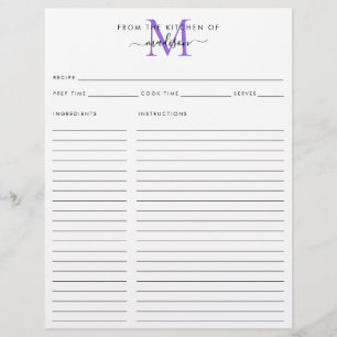 Da Cozinha do Monograma Violeta Roxo