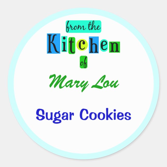 Da Cozinha dos Adesivos Verdes Azuis Retroativos (Frente)