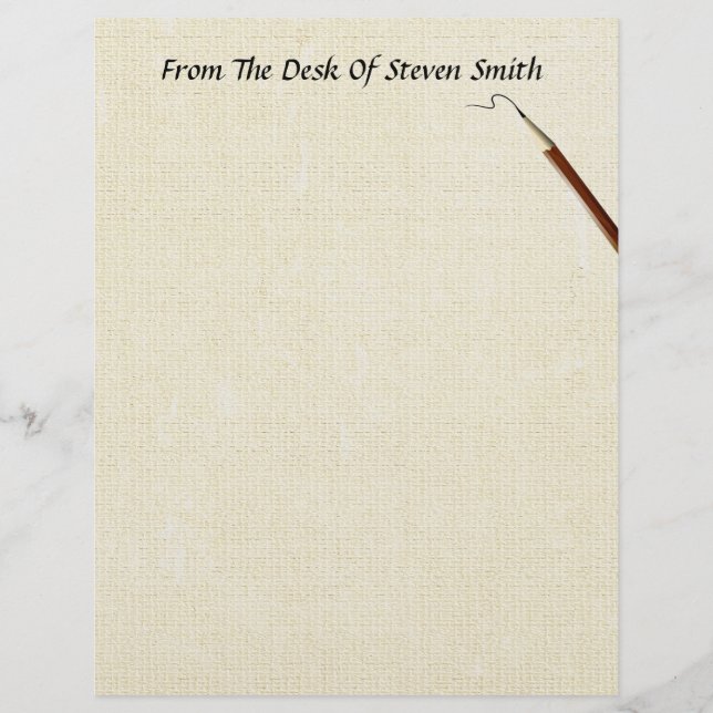 Da Escrivaninha De... Com Um Papel De Lápis (Frente)