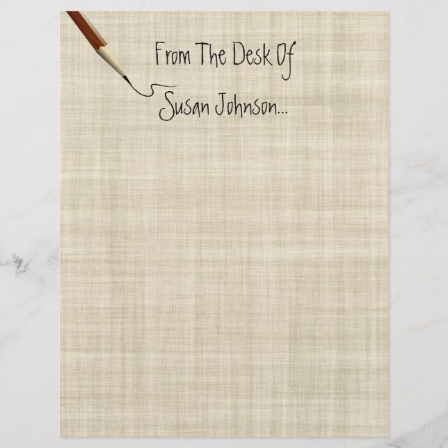 Da Escrivaninha De... Papel Carta (Frente)