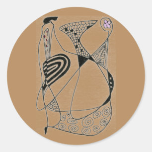 Da "galinha dança etiqueta do design do abstrato