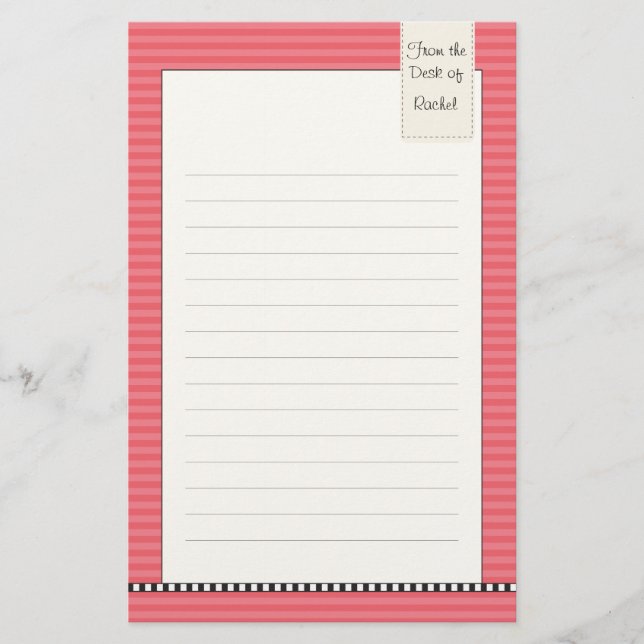 Da mesa… de artigos de papelaria (Frente)