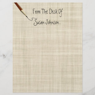 Da mesa de… Artigos de papelaria do cabeçalho