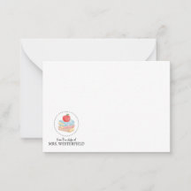 Da Mesa de - Cartão de Nota Plana - Para Professor