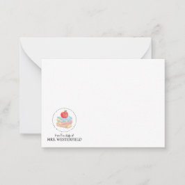 Da Mesa de - Cartão de Nota Plana - Para Professor