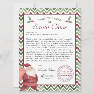 Da Mesa de Papai Noel Carta de Natal