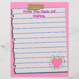 Da Mesa De...Papel De Carta De Diversão