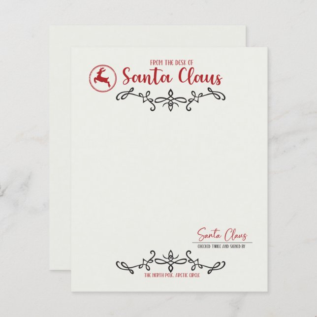 Da Mesa do Papai Noel (Frente/Verso)