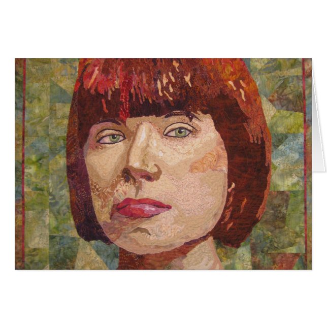 Da mulher cartão vazio forte em detalhe (Frente Horizontal)