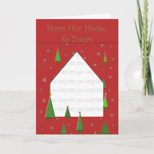 Da nossa casa ao seu Cartão com fotos de Férias (Frente)