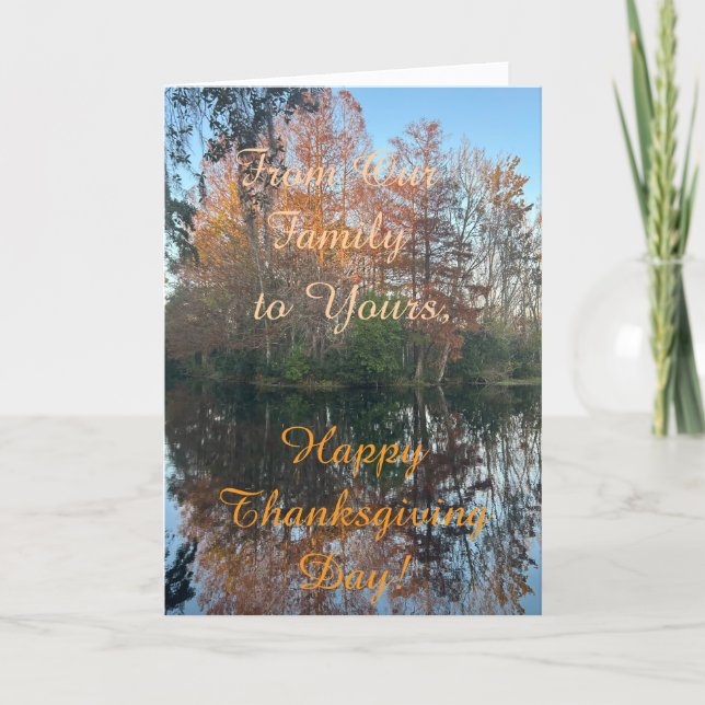 Da nossa família para a sua, Cartão de Ação de Gra (Frente)