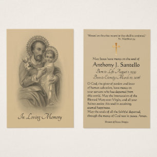Da oração fúnebre da simpatia de St Joseph cart