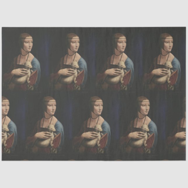 DA VINCI LADY COM PAPEL DE TECIDOS DE ARMINA (Frente )