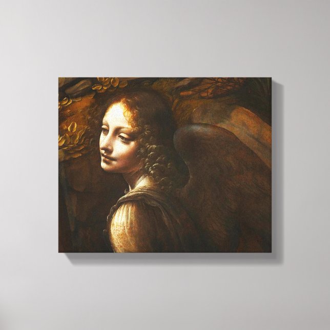 Da Vinci Virgin of the Rocks Angel Canvas Wrap (Frente)