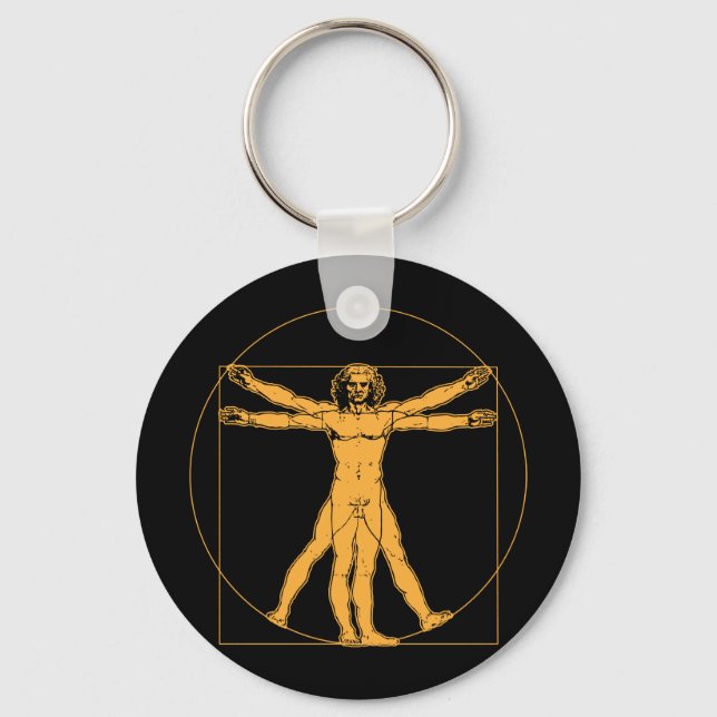 Da Vinci Vitruvian Man Chaveiro (Frente)