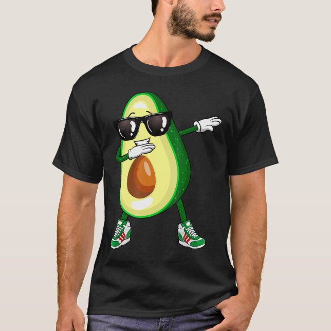 Dabbing Avocado Camisa Engraçada Comida Vegan Sobr (Frente)