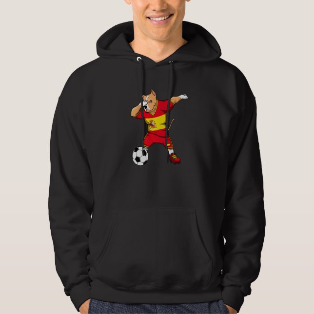Dabbing Pitbull Espanha Fãs de Futebol Camisa Espa (Frente)
