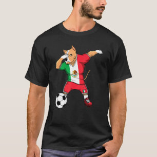 Dabbing Pitbull México Fãs de Futebol Camisa Mexic