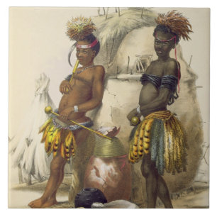 Dabiyaki e Upapazi, meninos do tribo Zulu no