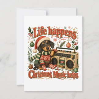 Dachshund A Vida Acontece Música de Natal Ajuda