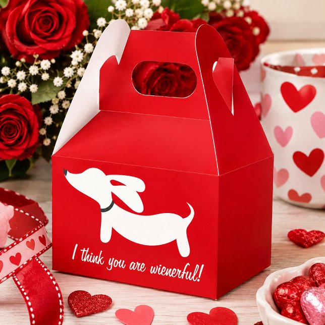 Dachshund acho que você é caixa de presente wiener (Dachshund I think you are wienerful gift box Party)