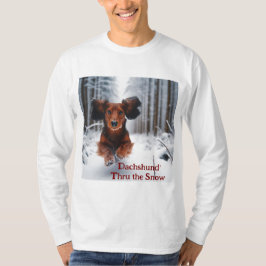 Dachshund Através da Camisa de Neve