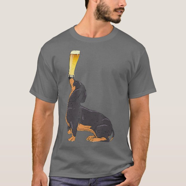 Dachshund Beer Amante De Camisa Artesanato Cerveja (Frente)