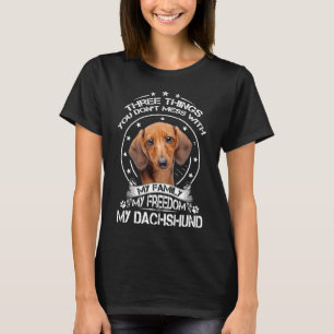 Dachshund Camisa Três Coisas Com As Quais Não Se M