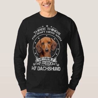 Dachshund Camisa Três Coisas Com As Quais Não Se M