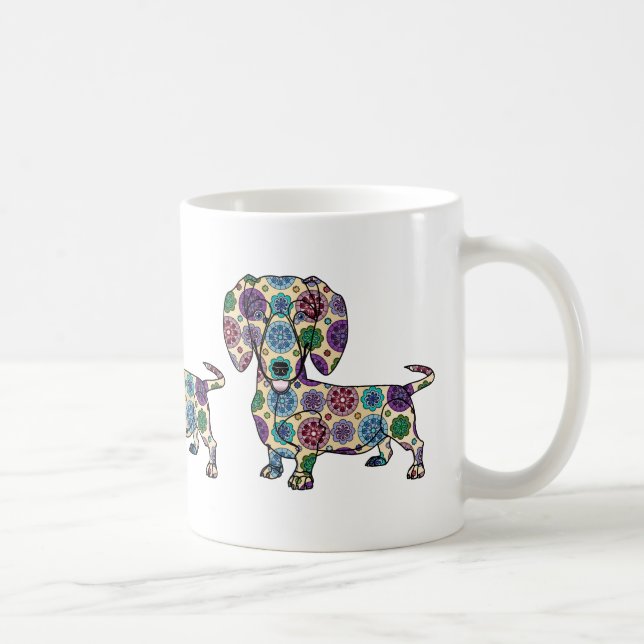 Dachshund - caneca de café colorida (Direita)