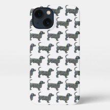 Dachshund Daxie Cachorro Gelado Silhute Branco