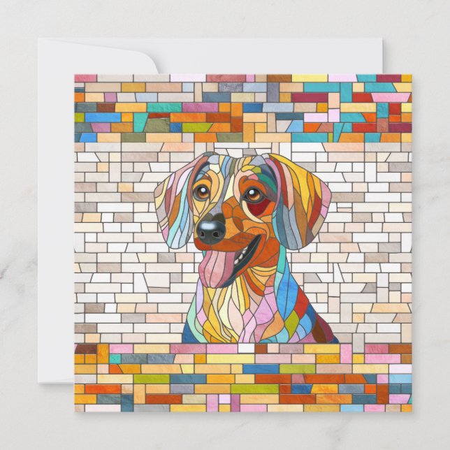 Dachshund dog - Doxie - mosaico colorido (Frente)