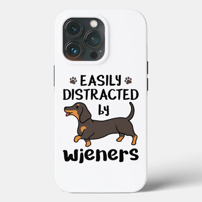 Dachshund Dog Easily Distracted by Wieners (Verso)