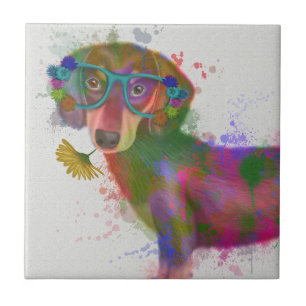 Dachshund e Óculos - Lixeira