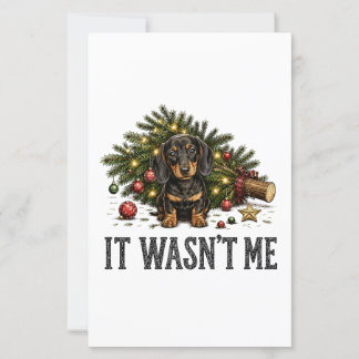 Dachshund Engraçado de Natal Não Fui Eu