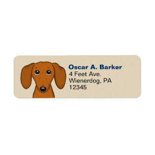Dachshund  Etiquetas de endereço para devolução