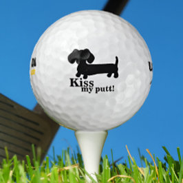Dachshund Golfer Beija Minha Bola De Golfe Engraça