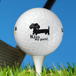 Dachshund Golfer Beija Minha Bola De Golfe Engraça