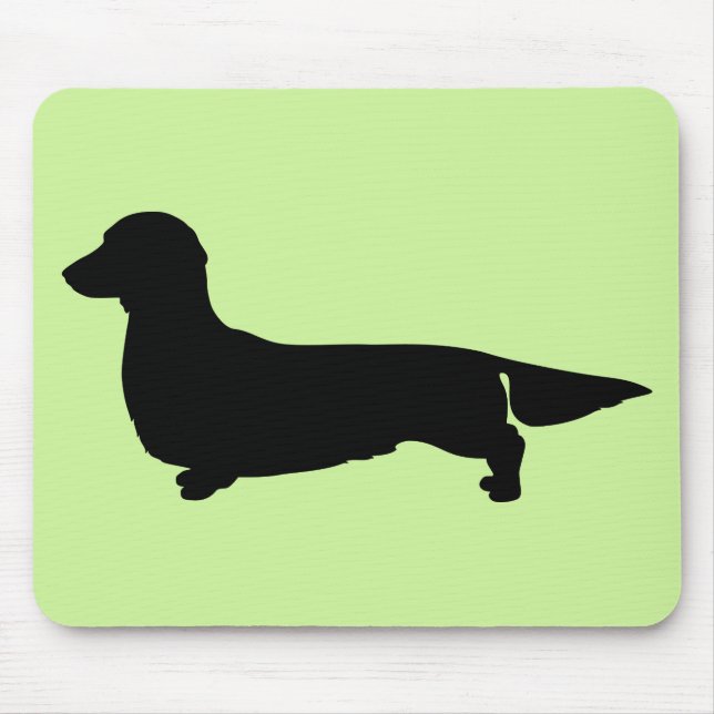 Dachshund longo Mousepad do cabelo (Frente)
