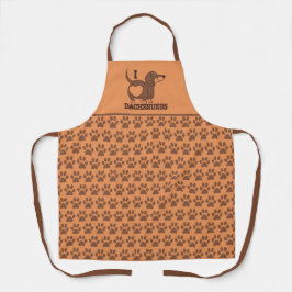 Dachshund Love Dog Apron
