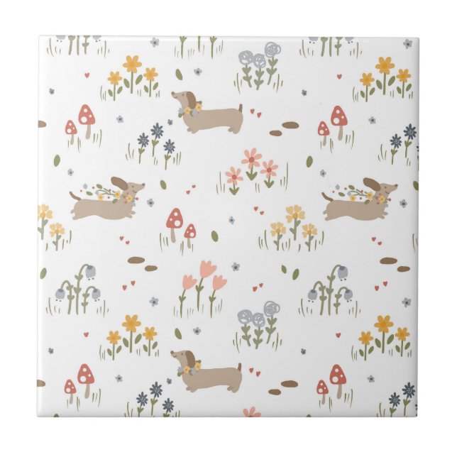 Dachshund Lover Weiner Cão Enchido Cão Cão Selvage (Frente)